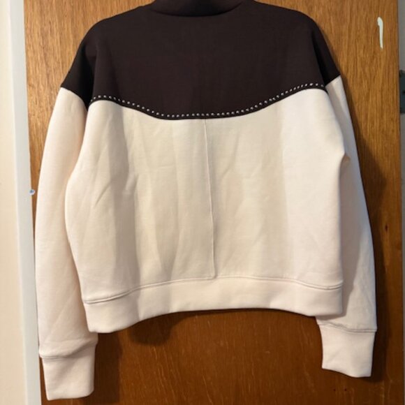 NWT Anthropologie Studded Half-Zip Sweatshirt Size M - Picture 7 of 7